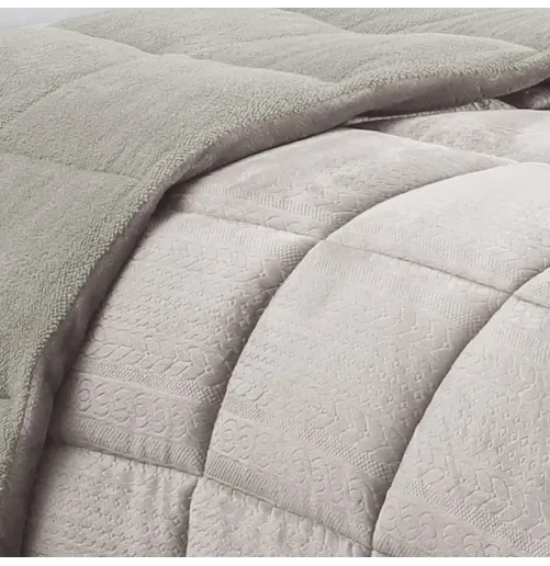 ΚΟΥΒΕΡΤΟΠΑΠΛΩΜΑ ΥΠΕΡΔΙΠΛΟ SHELBY GREIGE (220X240)