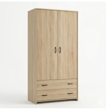 Δίφυλλη Ντουλάπα Ρούχων με Συρτάρια 90x60x180cm (Διάφορα Χρώματα)