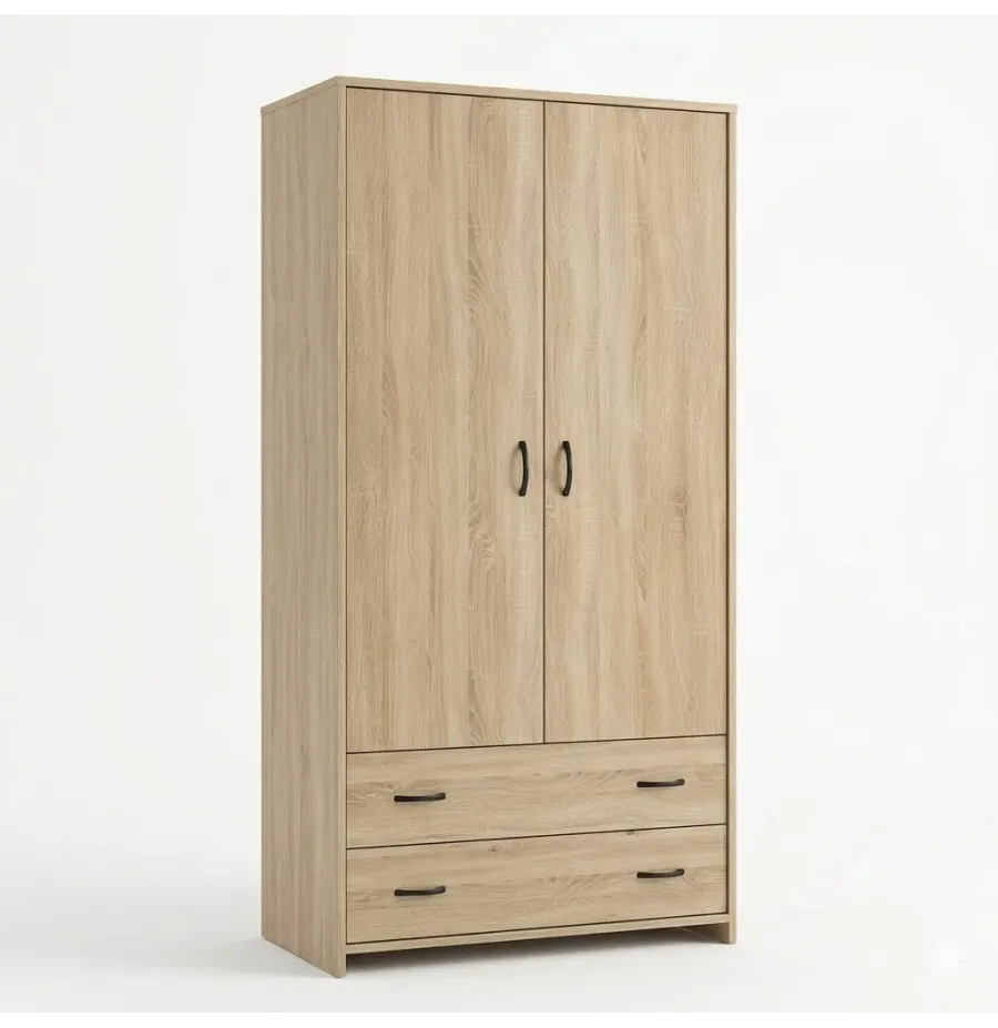 Δίφυλλη Ντουλάπα Ρούχων με Συρτάρια 90x60x180cm (Διάφορα Χρώματα)