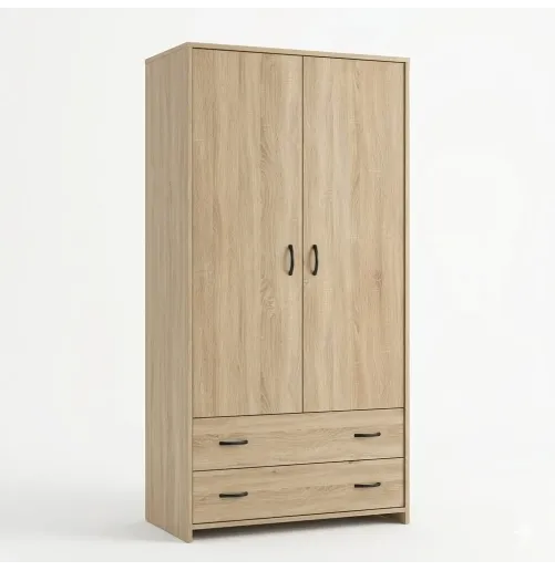 Δίφυλλη Ντουλάπα Ρούχων με Συρτάρια 90x60x180cm (Διάφορα Χρώματα)