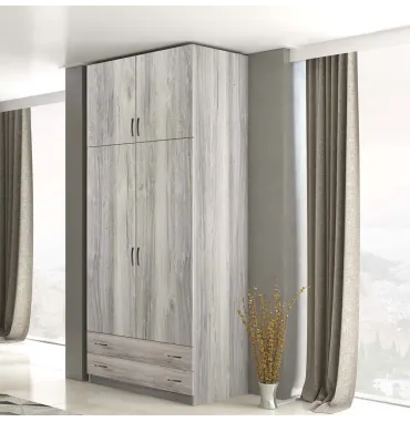 Δίφυλλη Ντουλάπα Ρούχων με Πατάρι 102x60x233cm - Ελληνικής Κατασκευής