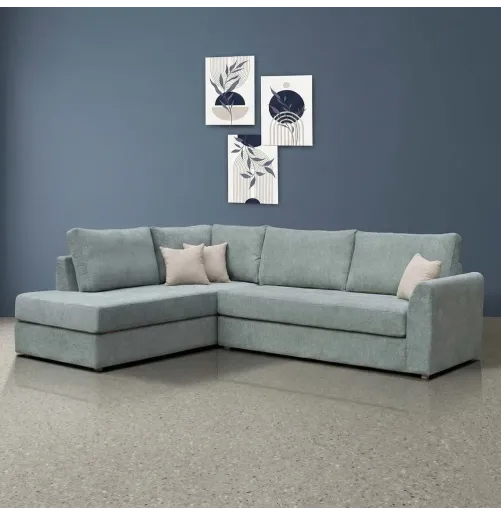 Γωνιακός Καναπές Σαλονιού ΚΩΔ 315" – Custom Διαστάσεις & Υφάσματα – Dennino.gr