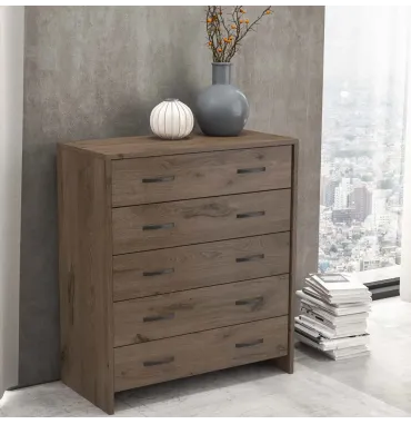 Συρταριέρα Κρεβατοκάμαρας Ξύλινη Καρυδί 86x43x95εκ.