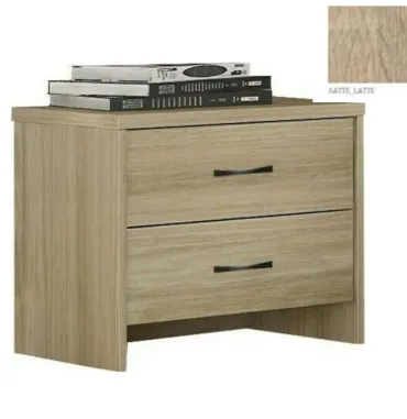 Κομοδίνο με 2 Συρτάρια Νο4 Λαττέ 50x35x44εκ.
