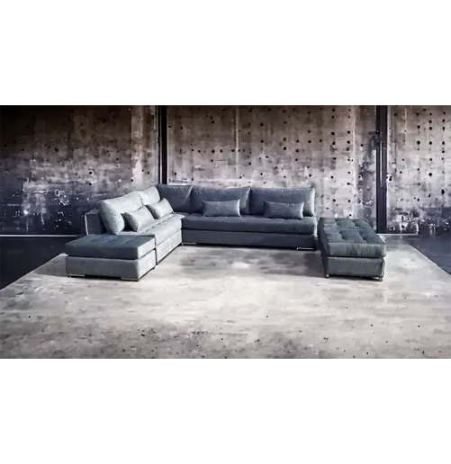 Γωνιακός Καναπές  | Κατασκευή κατά Παραγγελία με Ύφασμα - Dennino.gr