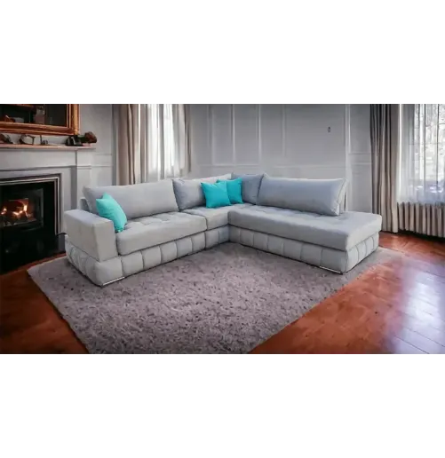 Γωνιακός Καναπές  SD300 | Κατασκευή κατά Παραγγελία με Ύφασμα - Dennino.gr