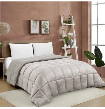 ΚΟΥΒΕΡΤΟΠΑΠΛΩΜΑ ΥΠΕΡΔΙΠΛΟ SHELBY GREIGE (220X240)