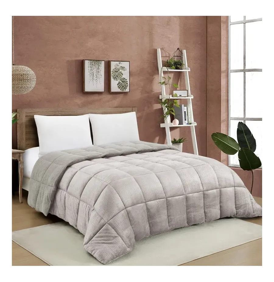 ΚΟΥΒΕΡΤΟΠΑΠΛΩΜΑ ΥΠΕΡΔΙΠΛΟ SHELBY GREIGE (220X240)